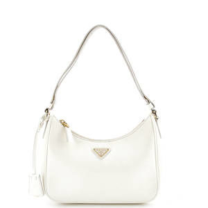 Prada Mini Re-Edition Hobo Saffiano Leather
